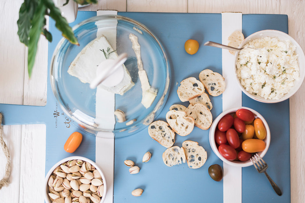 Caitlin Wilson French Blue/White Rectangle Mod Charcuterie Board