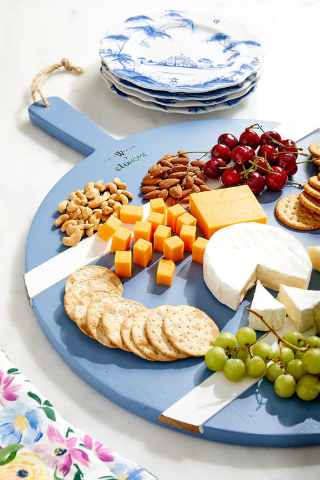 Caitlin Wilson French Blue/White Round Mod Charcuterie Board