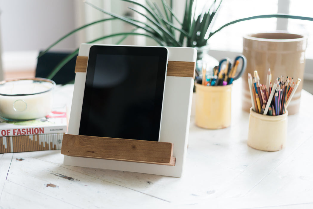 White Mod Ipad Cookbook Holder