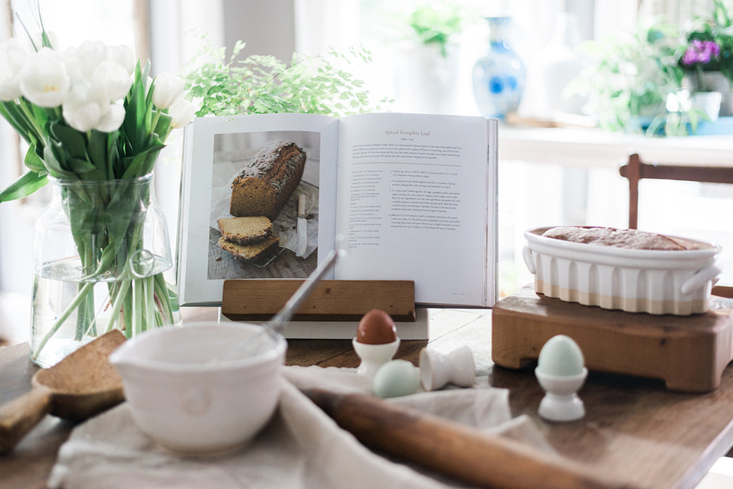 White Mod Ipad Cookbook Holder