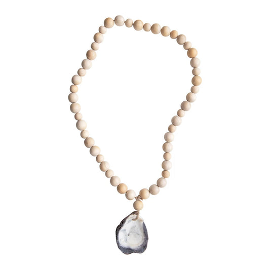 Mango Beaded Oyster Shell Pendant